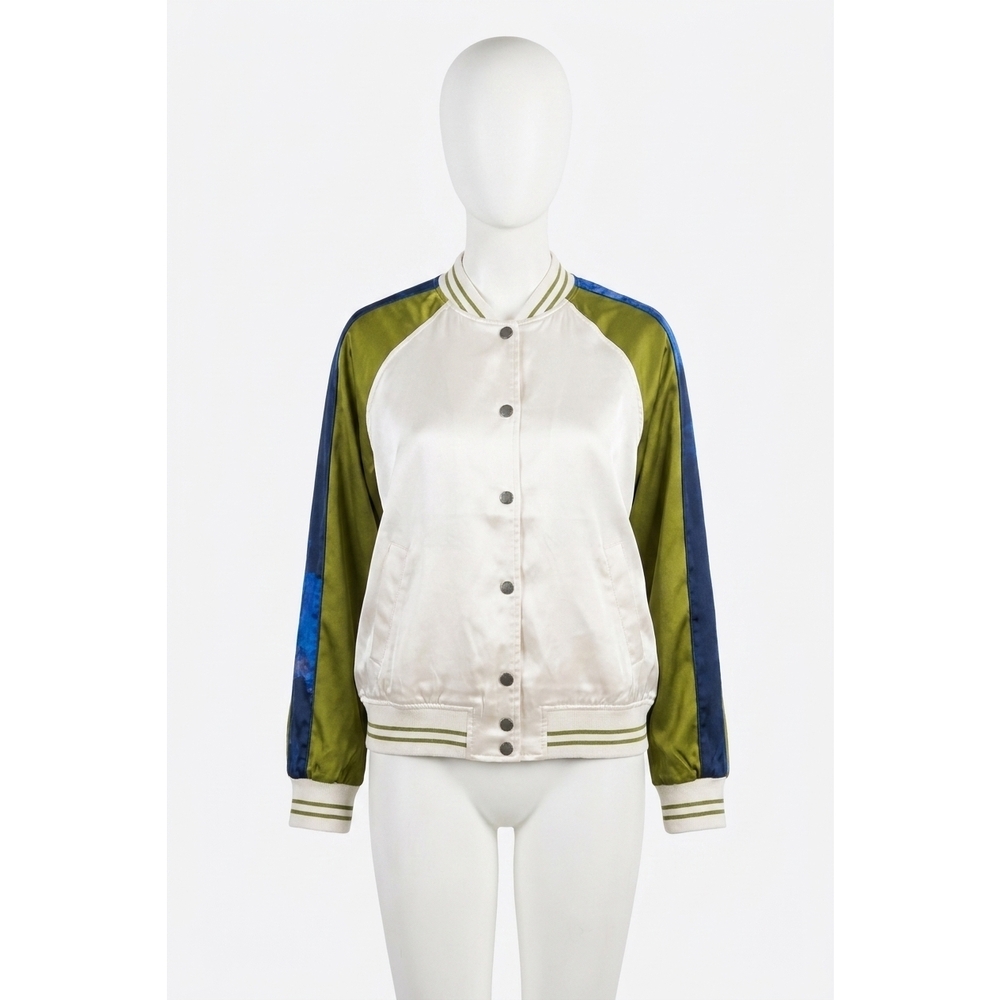 NEW PAPARAZZI retro floral print reversible jacket in ivory combo